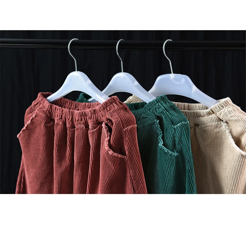 Autumn Winter Skirt Retro Women Loose Casual 2019 New Elastic Waist pocket Solid color Mori girl Vintage Female | Женская одежда