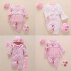 Детский хлопковый комбинезон, на возраст 0-9 месяцев