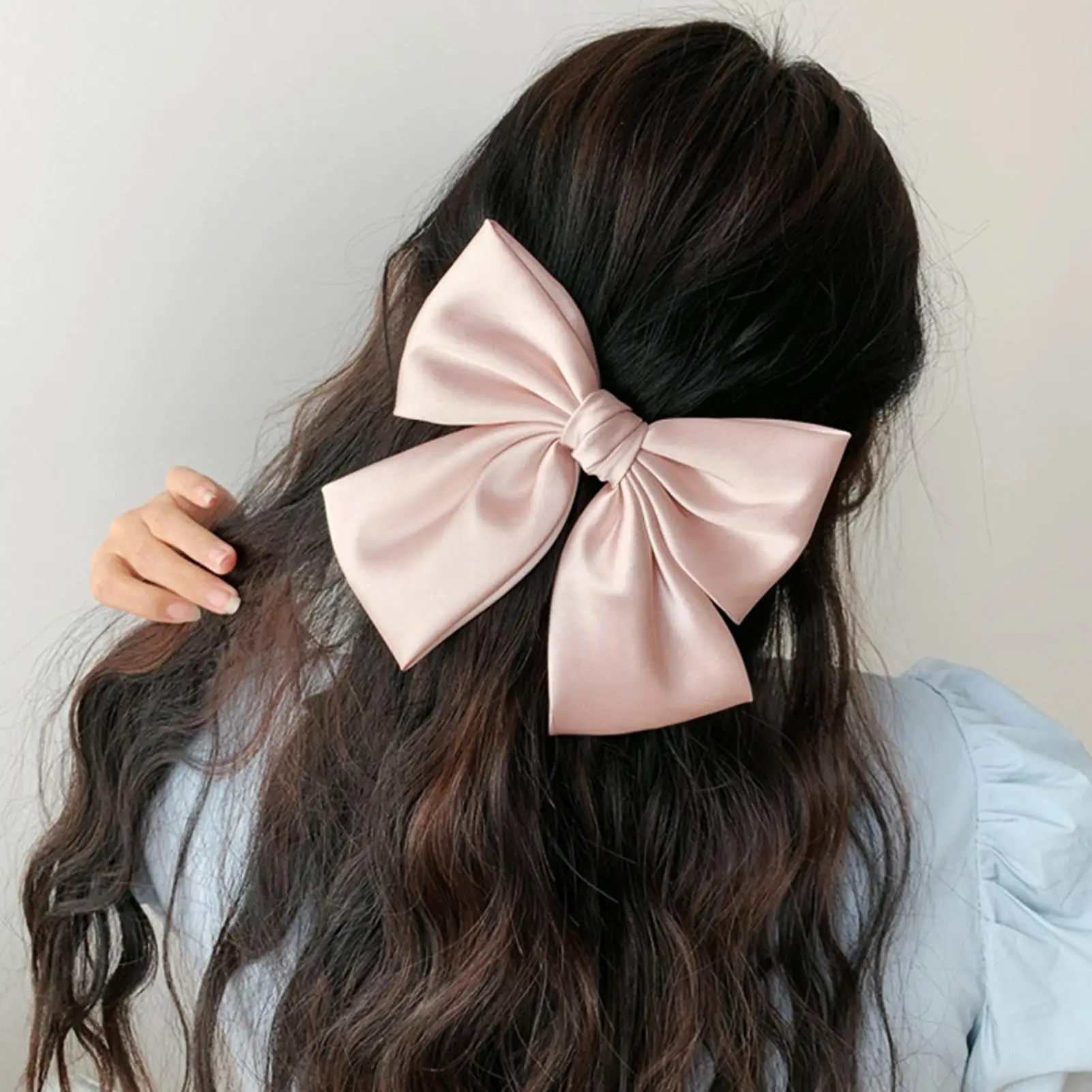 

Детские заколки для волос, броши, милые заколки для волос для девочек, женская модная однотонная заколка для волос с бантом, заколка-Пряжка, ...