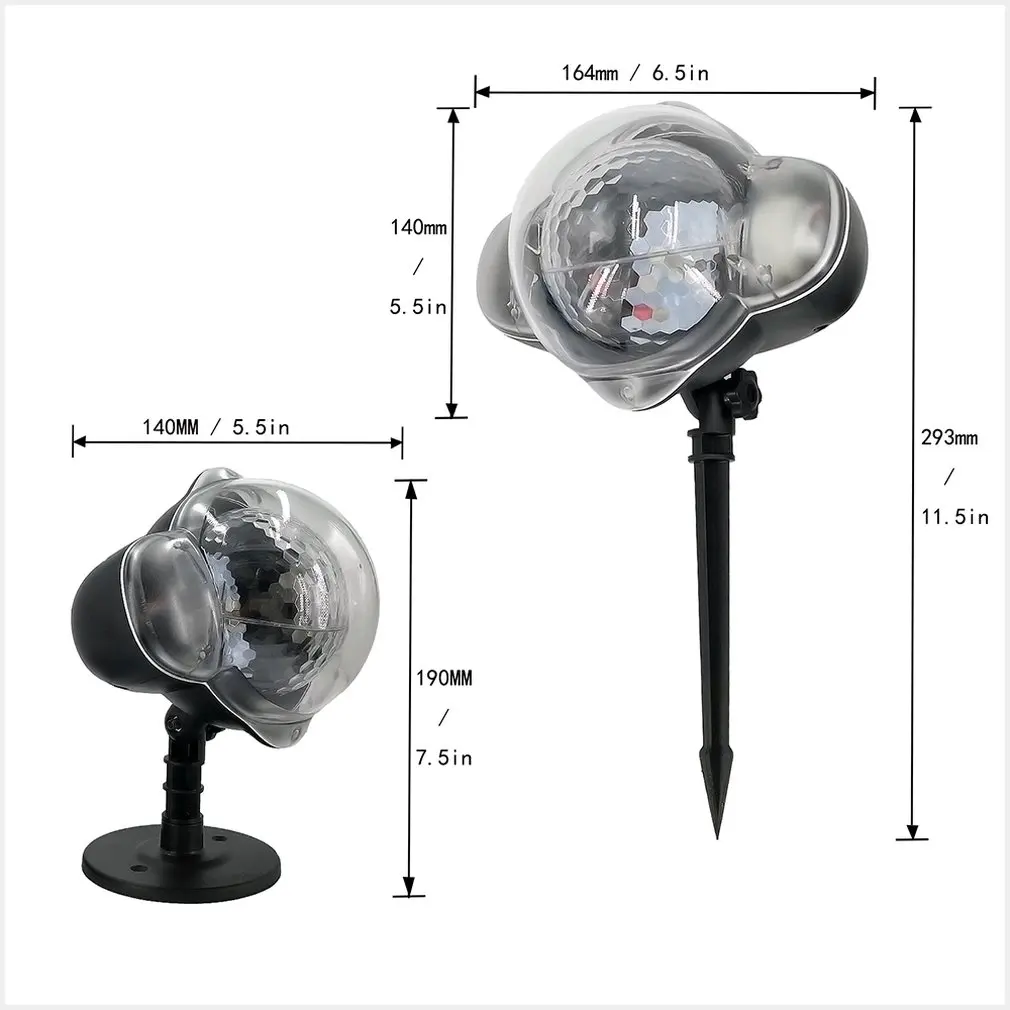 

Mini Snow Light Snowflake Projection Lamp Led Outdoor Waterproof Lawn Laser Light Christmas Day Projection Lamp US/EU/UK/AU Plug