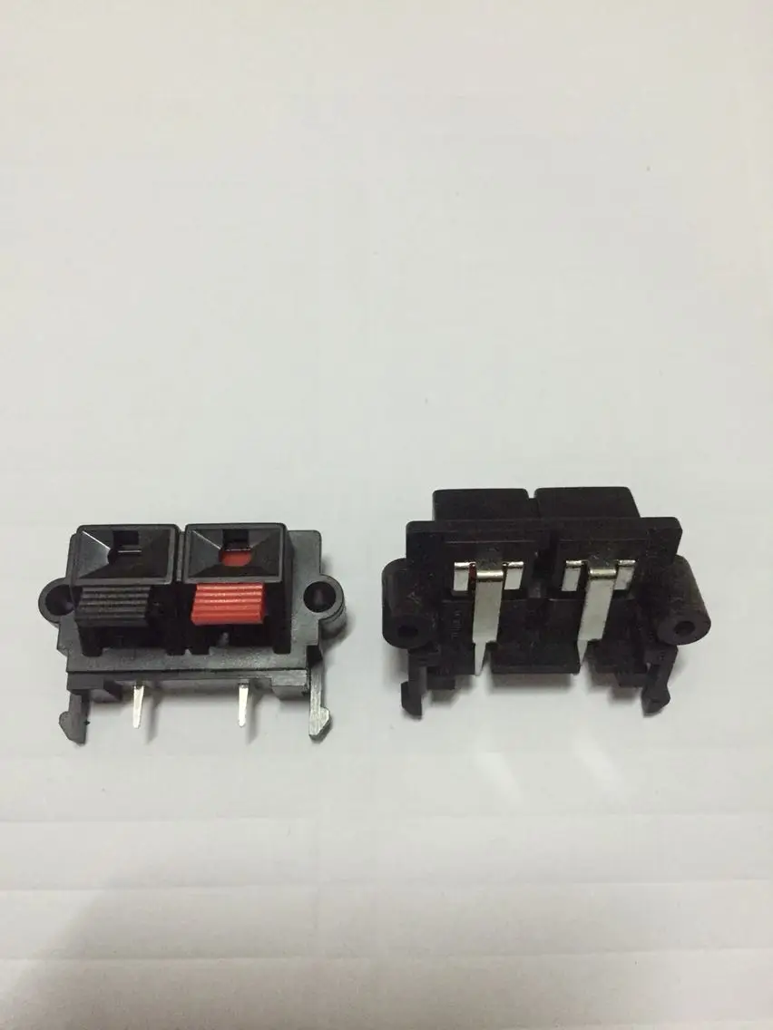 Original new 100% loudspeaker terminal clamp one row 2-position test clamps audio 2P red and black | Обустройство дома