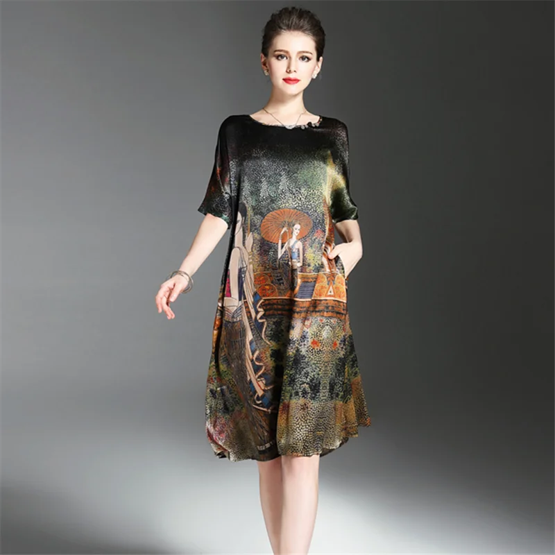 Платья для женщин новинка 2020 женское платье большого размера среднего возраста