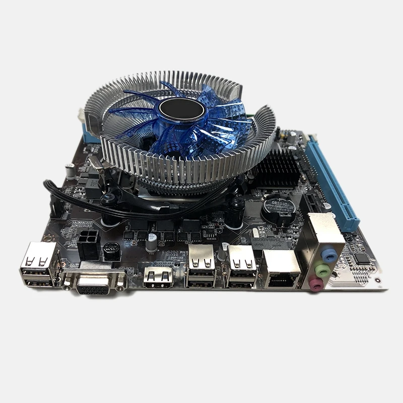 Novel-HM55 материнская плата для компьютера комплект I3 I5 LGA 1156 с охлаждающим