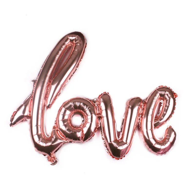 40 дюймов сиамский воздушный шар из алюминиевой фольги с надписью LOVE для