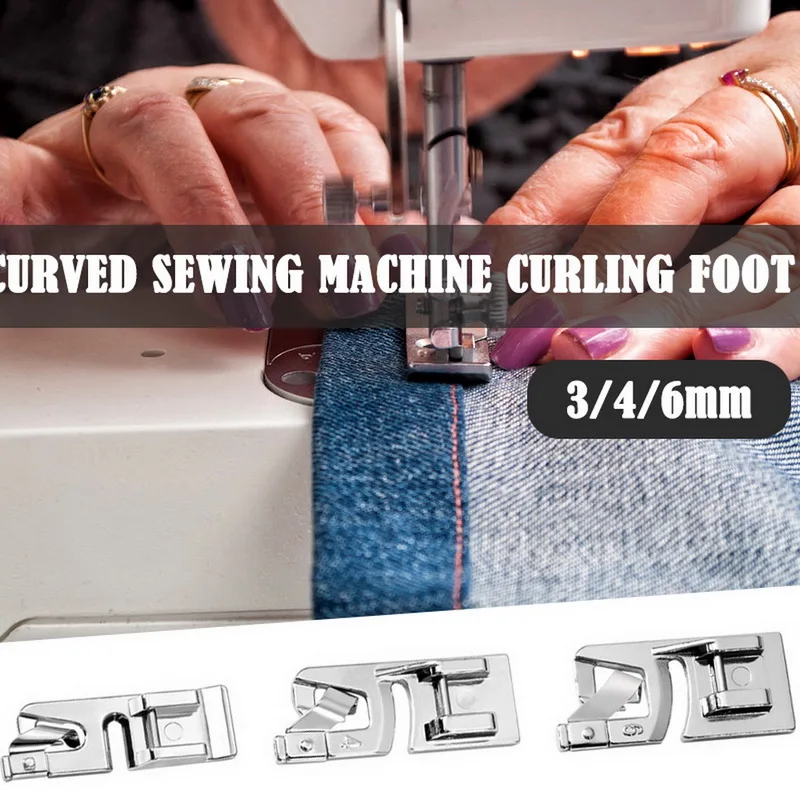 

New Hot Sale Domestic Sewing Machine Foot Presser Rolled Hem Feet Set For Brother Sewing Accessories