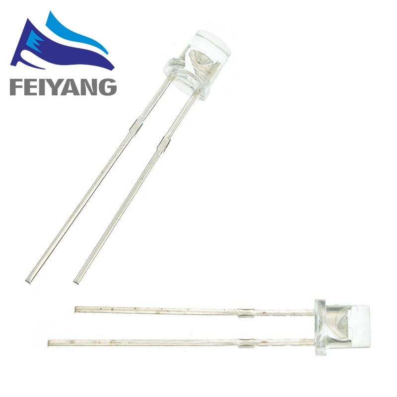 1000 шт 3 мм светодиодный светильник на светодиодах с плоским верхом теплый белый