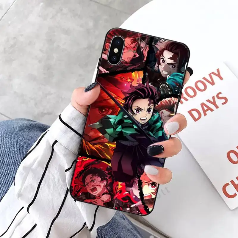 

Anime Demon Slayer Kimetsu Phone Case for iPhone 11 12 mini pro XS MAX 8 7 6 6S Plus X 5S SE 2020 XR
