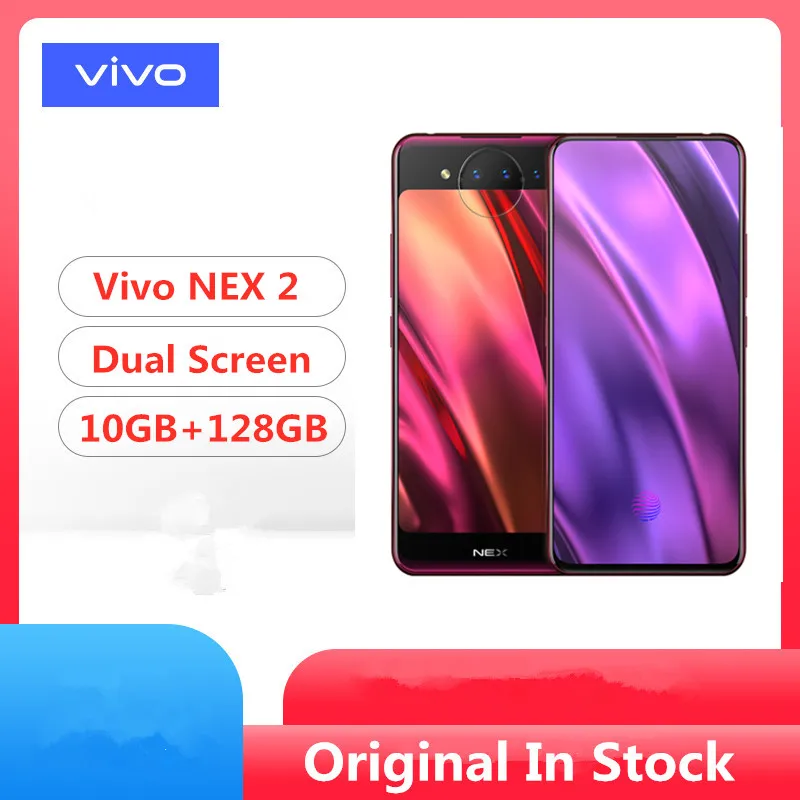 Vivo Nex 2 Мобильный телефон Snapdragon 845 Android 9,0 6,39 дюймов+ 5,49 дюймов двойной экран 10 Гб ram 128 ГБ rom Face ID