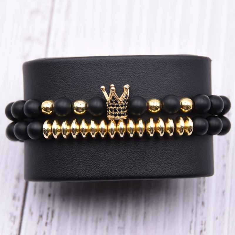 

Браслет мужской/женский, матовый, с бусинами 8 мм, 2 шт./компл.