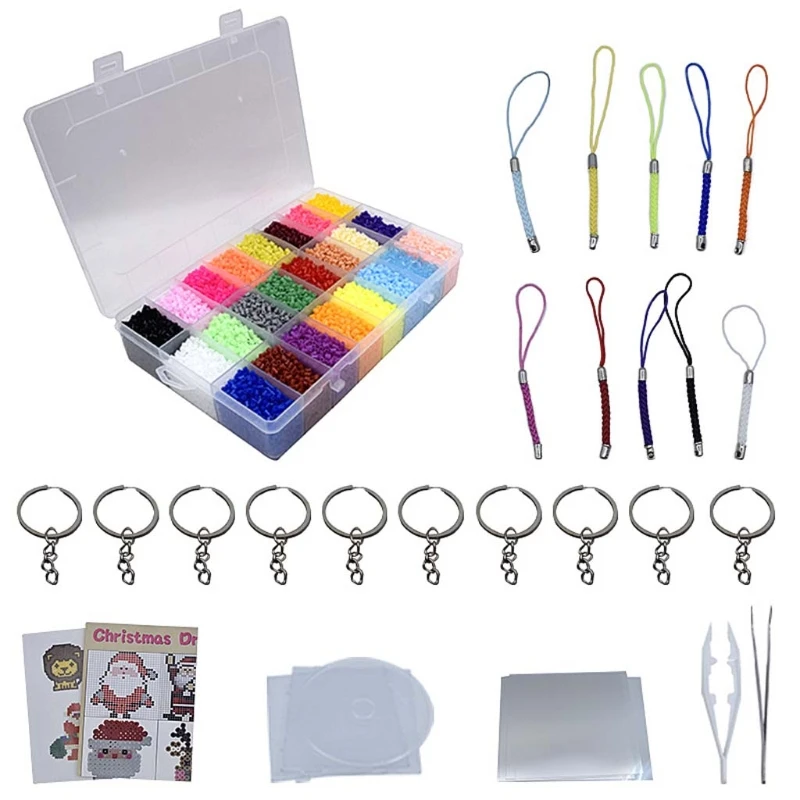 

2.6mm Perler Beads Children Toys with Template+Tweezer Accessories Jigsaw Puzzle