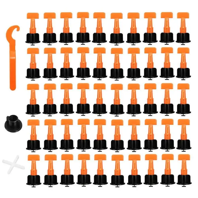 

50PCS Tile Leveling System Toolkit Level Wedges Alignment Spacers for Leveler Locator Spacers Plier Flooring Wall Tile Carrelage