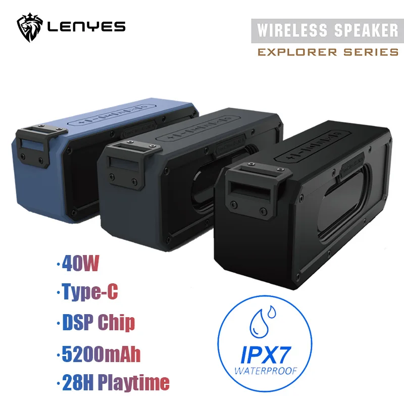 IPX7 Водонепроницаемая портативная TWS C Беспроводная колонка Bluetooth V4.2 стерео бас