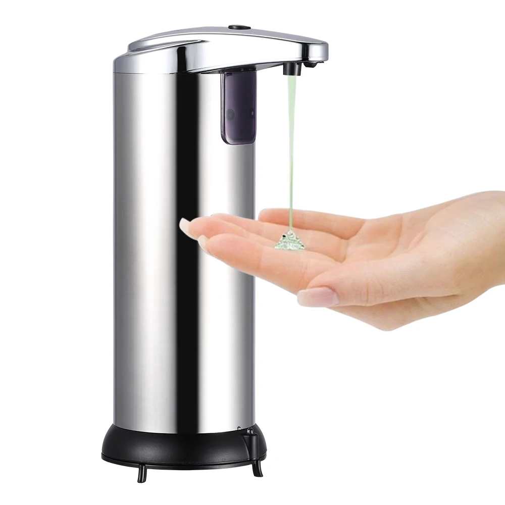 

250ml Stainless Steel Automatic Soap Dispenser Handsfree Automatic IR Smart Sensor Touchless Soap Liquid Dispenser