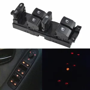 1j4959857 window panel master switch press for vw passat golf jetta mk4 b5 1999 2000 2001 2002 2003 2004 red light free global shipping