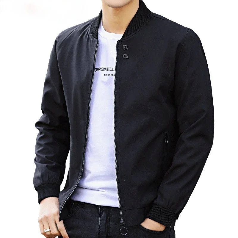 

MANTLCONX Newest Solid Autumn Mens Jackets Male Casual Zipper Summer Jacket Men Spring Casual Outwear Men Thin Jacket Man Autumn