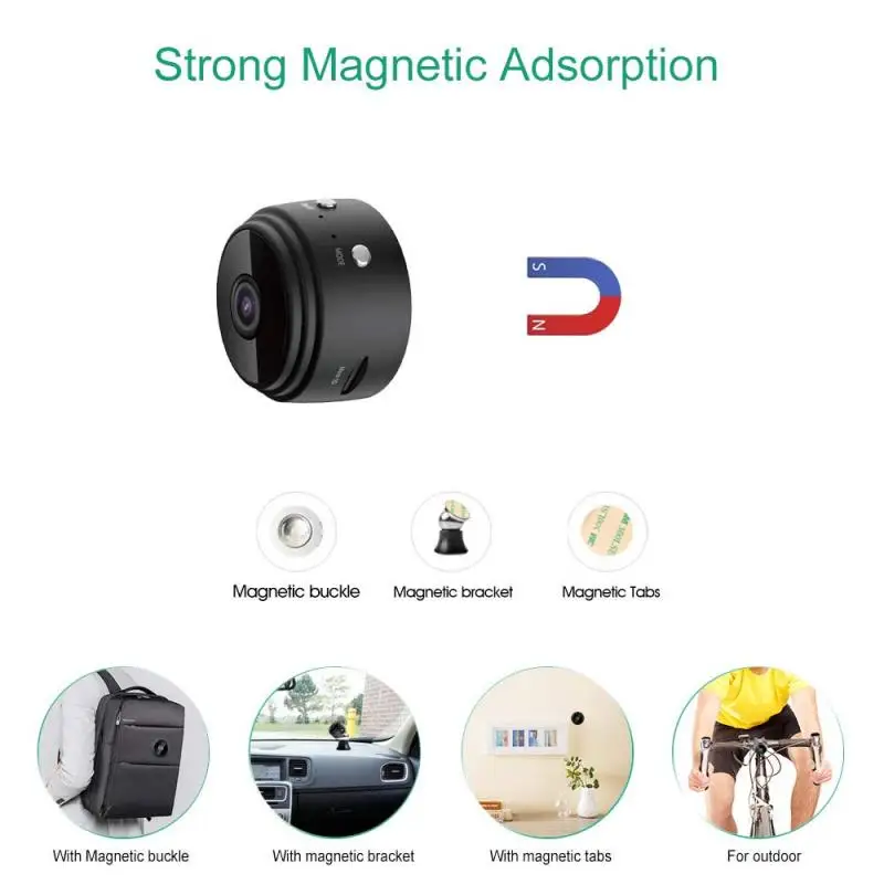 

Mini Wireless IP Camera 2.4GHz WiFi 1080P Home Security-Camera Night Wireless Remote Motion Detection Video Wireless IP Camera