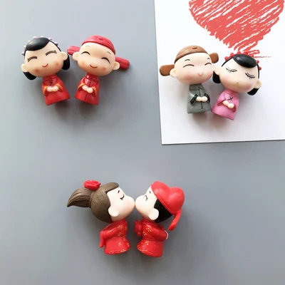 Маленькие человеческие Мини Пара прополка happy магнит на холодильник