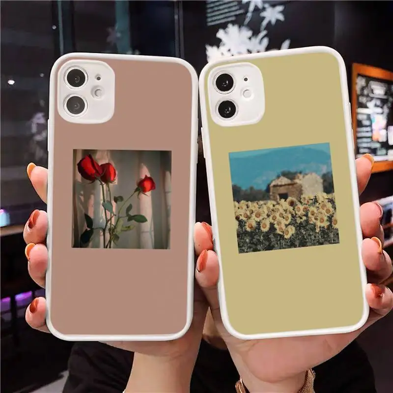 

Aesthetics songs lyrics color Phone Case Matte Transparent for iPhone 7 8 11 12 s mini pro X XS XR MAX Plus cover funda