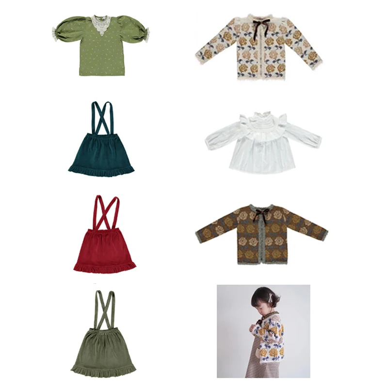 

Per-sale Shipped In End of September 2020 NEW Autumn Girls Clothing Set Strap Velvet Skirt Cardigan Sweater Fashion Clothes