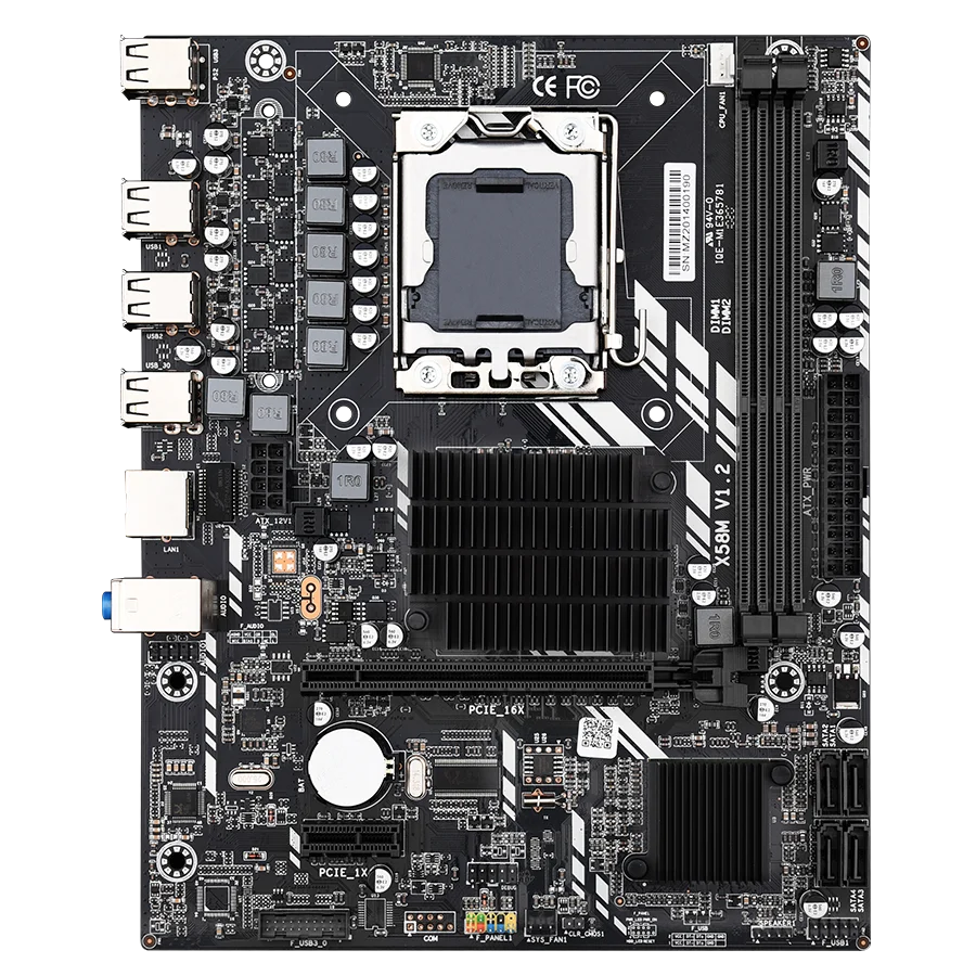 Материнская плата X58 DELUXE для Intel LGA 1366 DDR3 1066/1333 МГц 32 Гб SATA2.0 USB2.0 ATX LGA1366 материнская