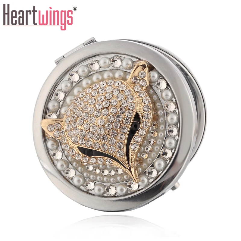 Бесплатная гравировка мини карманное косметическое зеркало для макияжа