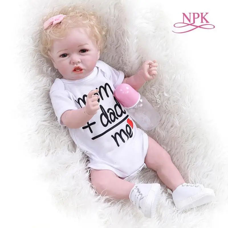 

Can be bathed in soft body silicone 100% handmade detailed collections reborn doll painting baby L1X8