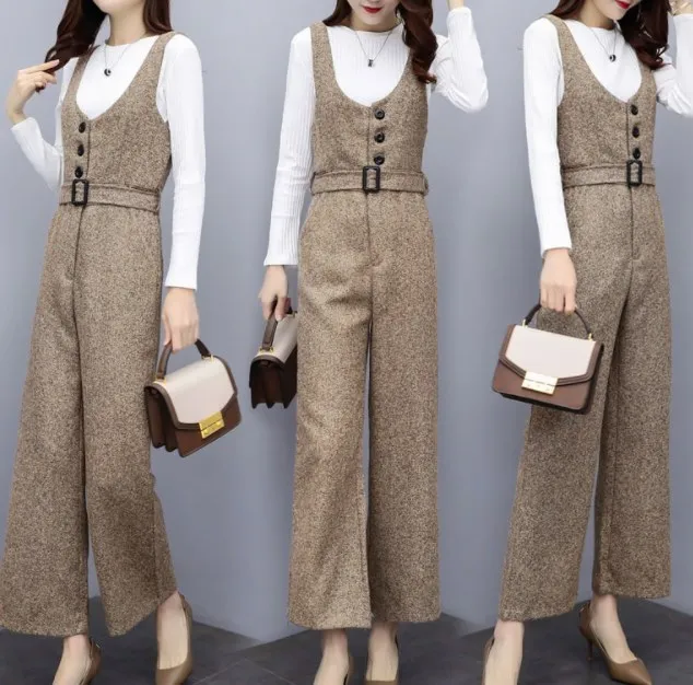 Футболка с длинными рукавами и комбинезон комплект из 2 предметов для женщин