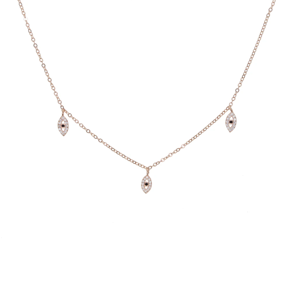 Изящное очаровательное ювелирное изделие чокер со сглаза 100% Стерлинговое