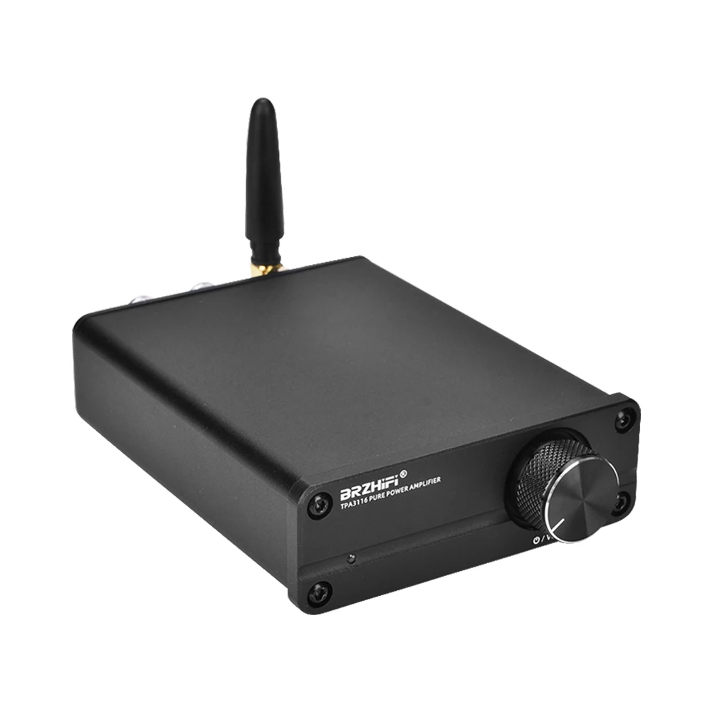 Black BRZHIFI мини TPA3116 Цифровой Bluetooth 5,0 усилители HiFi 100 Вт высокой мощности 2,0 канальный стерео усилитель для домашнего кинотеатра DIY - Цвет: Black
