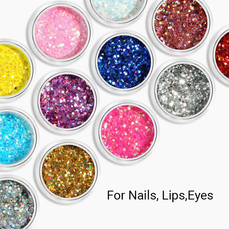 10 г/флакон лазерные блестки для ногтей порошковые хлопья массивные блестящие