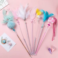 3pcs cat stick feather toys hot sale bell funny toys for kitten bite resistant catnip ball cat playing supplies pet accessories