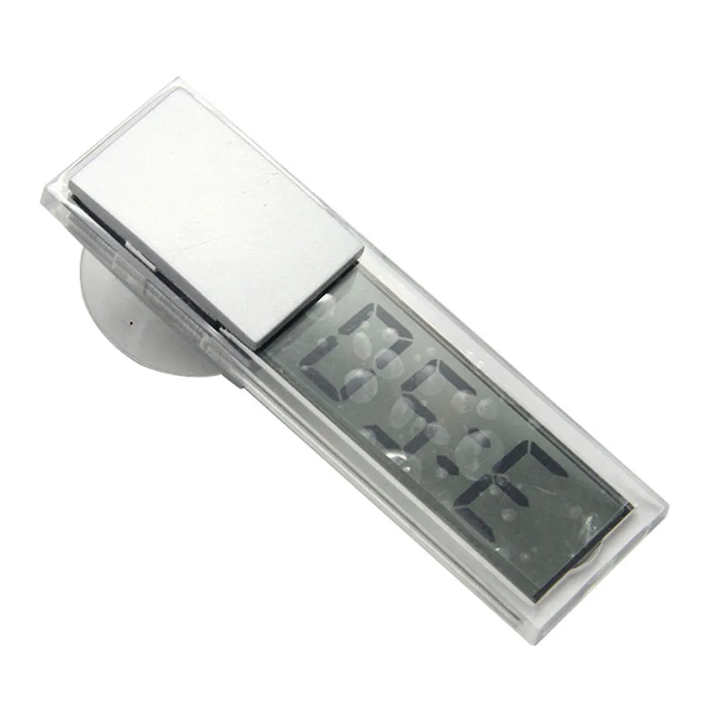 Прозрачные часы в салон автомобиля автомобильные на присоске с ЖК дисплеем