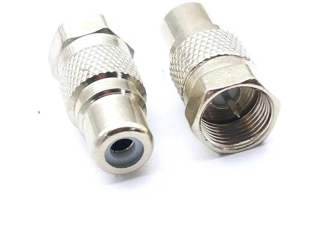 100 шт. F Тип штекер RCA разъем коаксиальный кабель адаптер видео