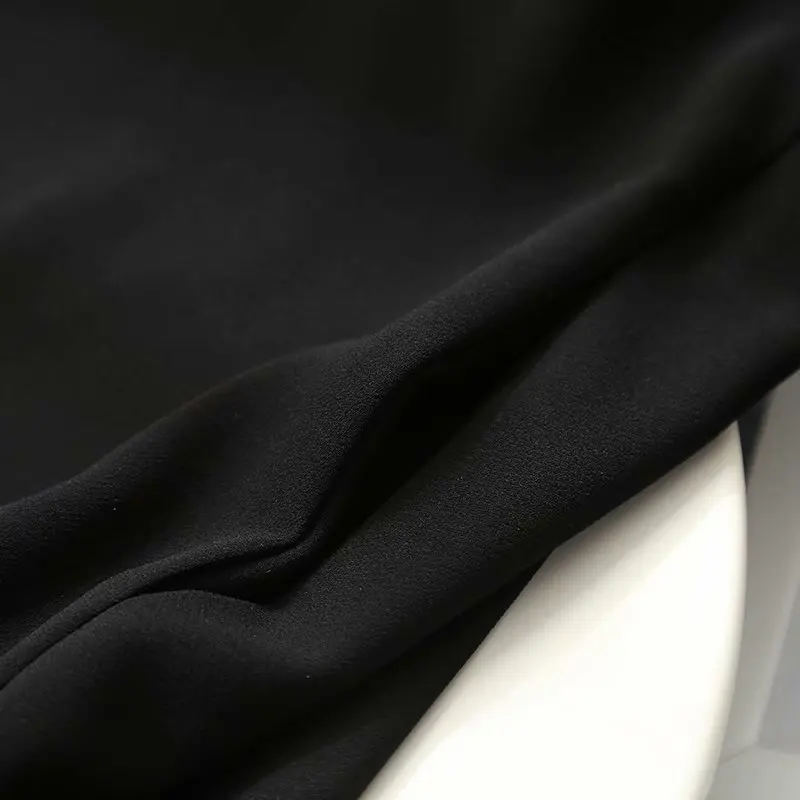 

Unizera 2021 summer versatile bubble sleeve straight skirt summer new Korean round neck solid dress