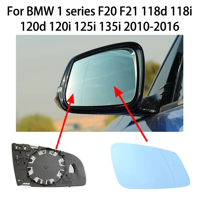 Dikiz kanat ayna araba sol/sağ yan mavi cam ısıtmalı BMW 1 F20 F21 118d 118i 120d 120i 125i 135i 2010-2016 aksesuarları