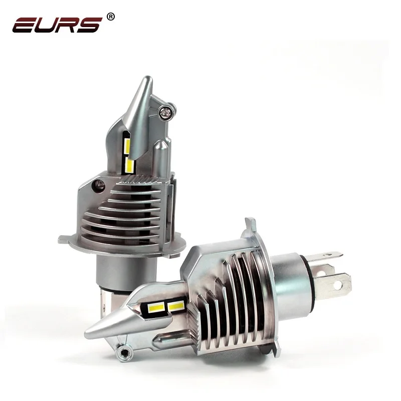 EURS 2 шт. истребитель H4 светодиодный лампы 12V 24V 6500K 5800LM Высокий Низкий Луч света