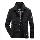 Мужская весенне-осенняя хлопковая куртка в стиле милитари, Мужское пальто с карманами, куртки-карго, мужская верхняя одежда, брендовая одежда, модель 5XL-8XL MY244