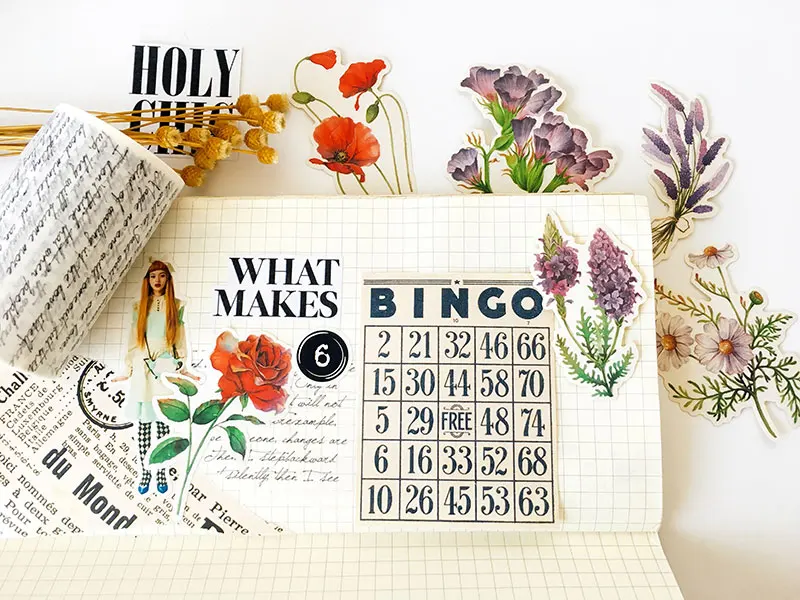 7 шт./упак. Винтаж цветы бумажная наклейка для творчества ремесло Скрапбукинг