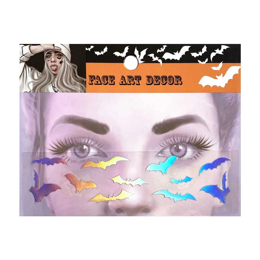 FL3 1 шт. Лазерная подводка для глаз на Хэллоуин кружева лица наклейка макияжа с