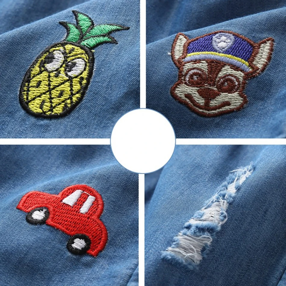 Детские штаны с мультяшным принтом модные джинсы со средней талией для девочек