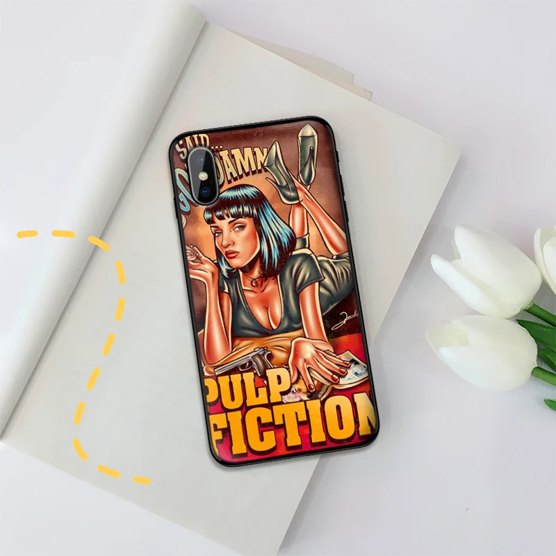Movie Pulp Fiction Luxury Black Case For Samsung A3 4 5 6 plus A8 9 A10 A20 30 A40 50 A60 A70 2017 M40 J6 Cover | Мобильные телефоны