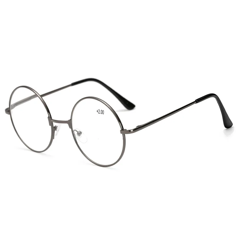 Женские круглые металлические очки для чтения с прозрачными линзами винтажные