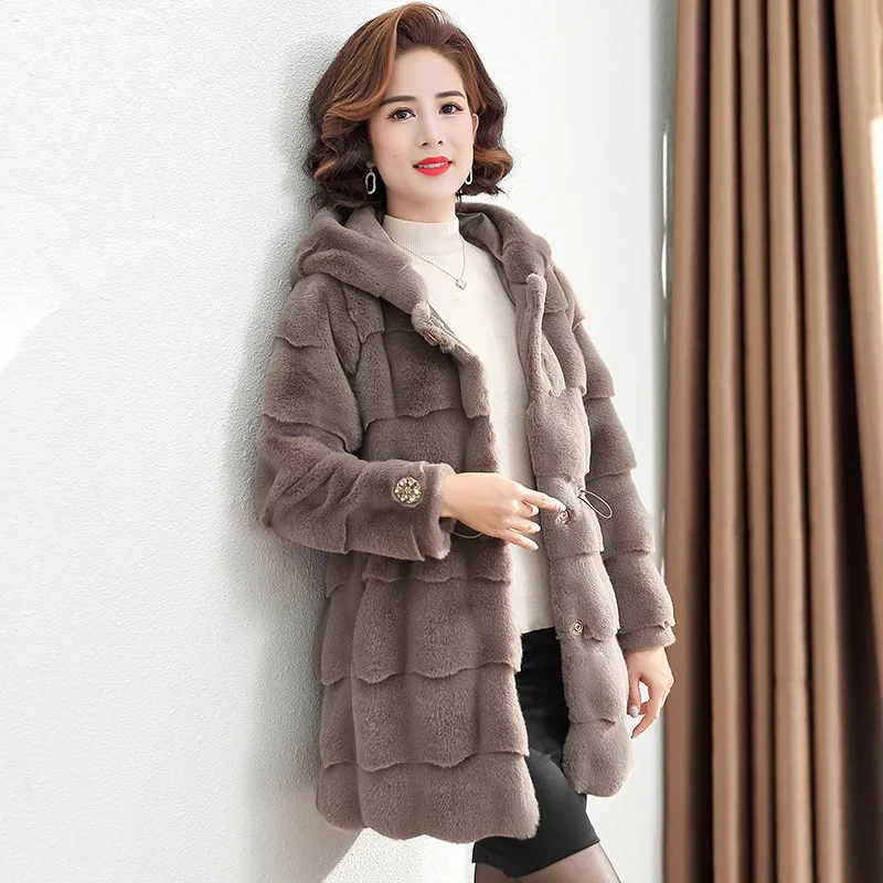 Mink Coats Women Natural Fur Coats Real Mink Fur Coat Female Genuine Fur Jackets Long Ladies Winter Clothes Oversize 7XL 6XL 5XL enlarge