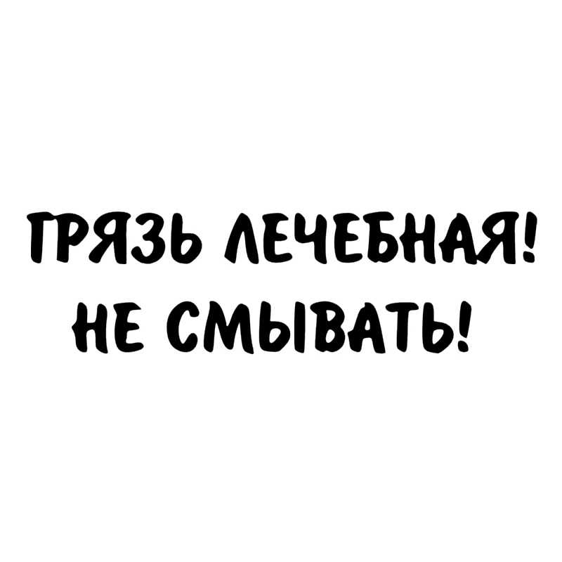 CK20411# наклейки на авто Грязь лечебная! Не смывать водонепроницаемые машину