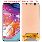 ЖК-дисплей SUPER AMOLED A70 для Samsung A70, сенсорный экран с рамкой 6,7 дюйма, дигитайзер в сборе для Samsung A70, A705, A705F