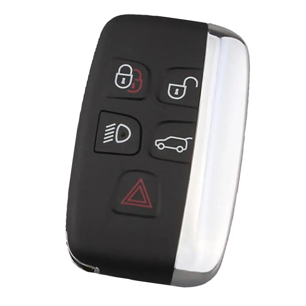 

Car 5-Button Key Case Cover Fob Chip Kit Replacement for RANGE ROVER EVOQUE