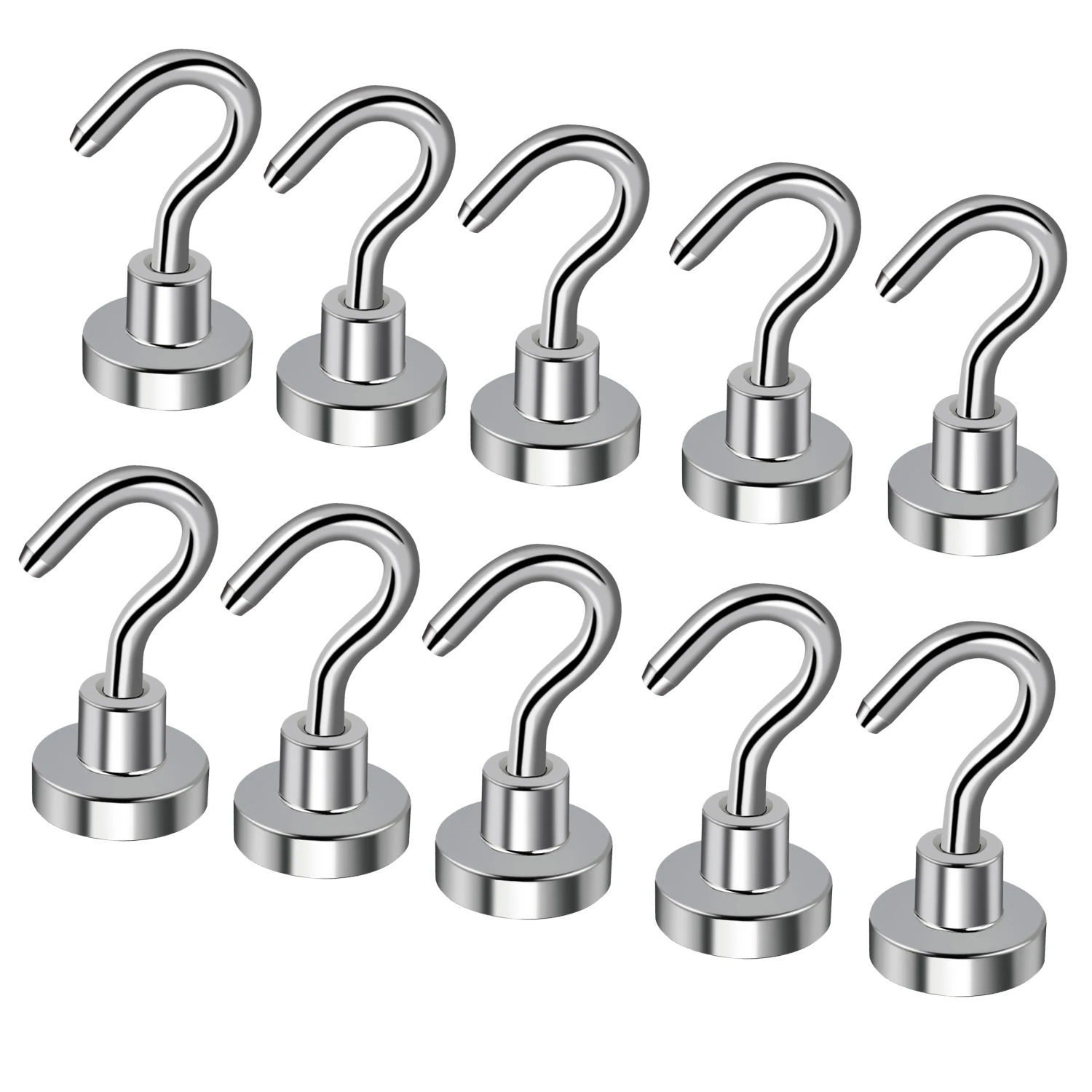 

10/20 Pcs Magnetic Hooks Powerful Magnet Holder Wall Hook Hold 5.5kg Strong Magnet Neodymium For Home Kitchen Storage
