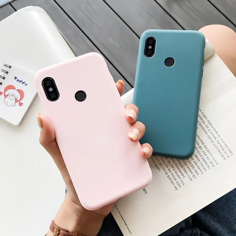 for xiaomi redmi note 5 case silicone macaron colors candy for redmi note 5 pro soft tpu simple black casing phone back cover free global shipping