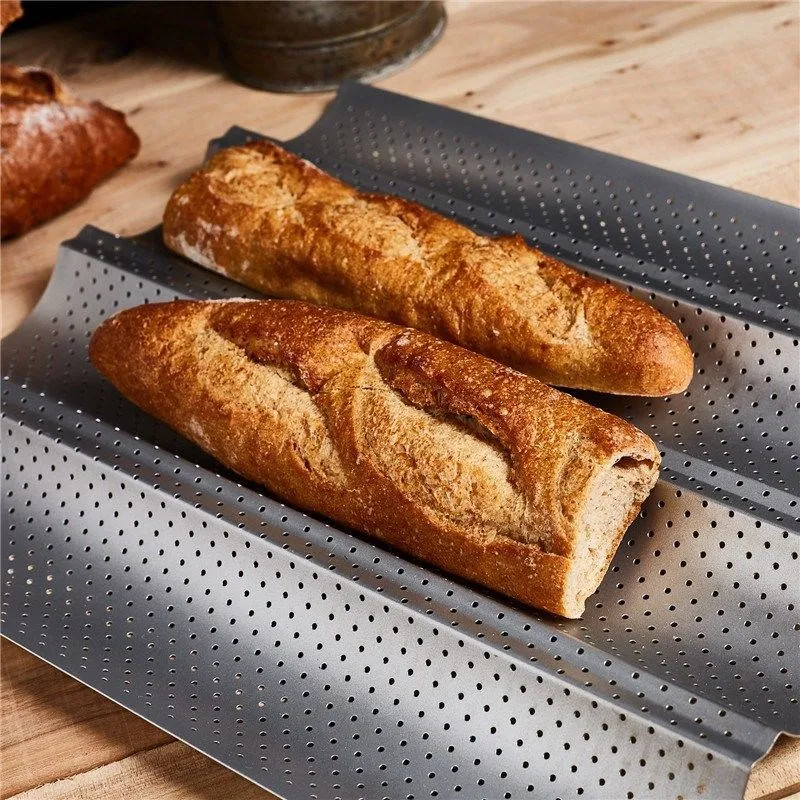 

Food Grade Carbon Steel Mold Tool Groove Wave Bread Baking Tray For Baguette Bake Mold Pan Banneton Baking Accessories Supplies