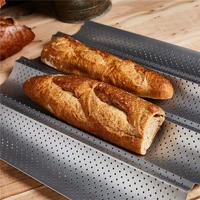 food grade carbon steel mold tool groove wave bread baking tray for baguette bake mold pan banneton baking accessories supplies